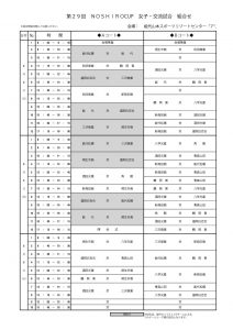 女子・交流試合日程